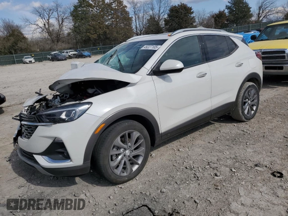 2022 Buick Encore GX Essence with VIN KL4MMFSL8NB148628, listed as a Copart auction lot 49227105 with 19,872 mi miles and Salvage title. Bid and sale history available at DreamBid. Image 1.
