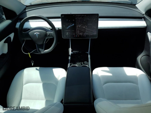 2021 Tesla Model Y Long Range with VIN 5YJYGDEEXMF070154, listed as a Copart auction lot 50742325 with 23,376 mi miles and Salvage Title. Bid and sale history available at carsss.com. Image 8.