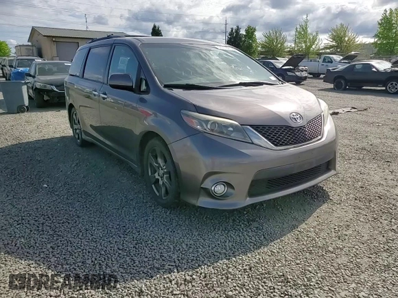 2017 Toyota Sienna SE with VIN 5TDXZ3DC0HS779855, listed as a Copart auction lot 56037865 with 95,959 mi miles and Salvage title. Bid and sale history available at DreamBid. Image 14.