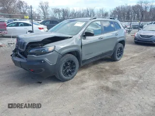 2022 Jeep Cherokee Trailhawk with VIN 1C4PJMBX5ND541929, listed as a IAAI auction lot 41815823 with 68,112 mi miles and . Bid and sale history available at DreamBid. Image 2.