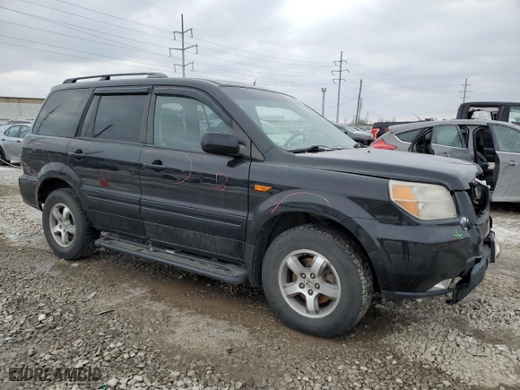 2008 Honda Pilot SE with VIN 5FNYF18338B037076, listed as a Copart auction lot 46166395 with 217,725 mi miles and Salvage Title. Bid and sale history available at carsss.com. Image 4.