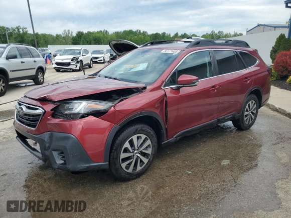 2021 Subaru Outback Premium z VIN 4S4BTAFC3M3135657, wystawiony jako Copart lot #56171655 z przebiegiem 55 190 mil mil oraz Szkoda całkowita • Salvage title. Historia ofert i sprzedaży dostępna na DreamBid. Obrazek 1.
