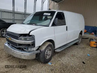 2023 Chevrolet Express Cargo Van with VIN 1GCWGAFP8P1185709, listed as a Copart auction lot 88548445 with 0 mi miles and Salvage Title. Bid and sale history available at carsss.com. Image 1.