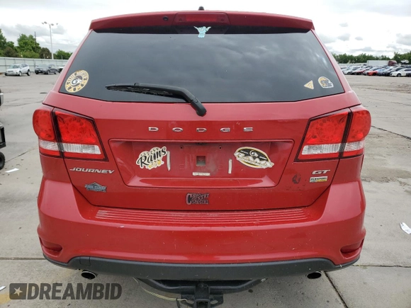 2018 Dodge Journey GT with VIN 3C4PDCEG1JT473257, listed as a Copart auction lot 58973915 with 166,172 mi miles and Salvage title. Bid and sale history available at DreamBid. Image 6.