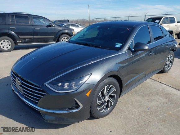2023 Hyundai Sonata Hybrid Blue with VIN KMHL24JJXPA063693, listed as a IAAI auction lot 41321319 with 57,778 mi miles. Bid and sale history available at carsss.com. Image 17.