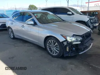 2020 Infiniti Q50 3.0t LUXE with VIN JN1EV7AP9LM203769, listed as a IAAI auction lot 41831485 with 44,012 mi miles. Bid and sale history available at carsss.com. Image 1.