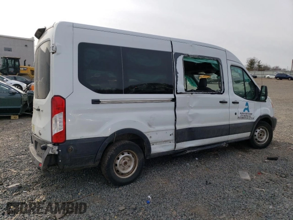 2019 Ford Transit Passenger XL with VIN 1FBAX2CG2KKA94222, listed as a Copart auction lot 45321075 with Not Provided miles and Salvage Title. Bid and sale history available at carsss.com. Image 3.