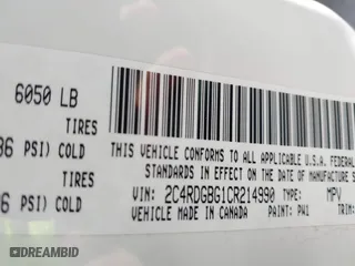 2012 Dodge Grand Caravan SE with VIN 2C4RDGBG1CR214990, listed as a IAAI auction lot 41737352 with 273,821 mi miles. Bid and sale history available at carsss.com. Image 9.