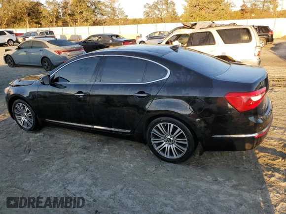 2014 Kia Cadenza Premium with VIN KNALN4D78E5148756, listed as a Copart auction lot 77539394 with 109,296 mi miles and Salvage Title. Bid and sale history available at carsss.com. Image 2.