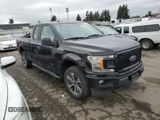 2019 Ford F-150 XL with VIN 1FTEX1EP0KKC22297, listed as a Copart auction lot 47800195 with 96,819 mi miles and Salvage Title. Bid and sale history available at carsss.com. Image 4.