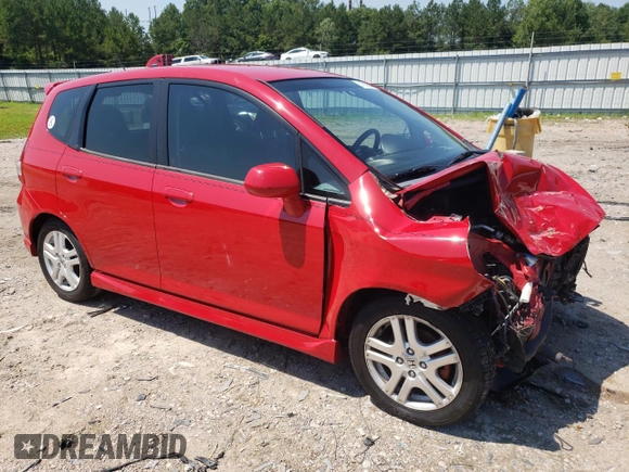 2007 Honda Fit Sport with VIN JHMGD37647S000272, listed as a Copart auction lot 61920584 with 168,922 mi miles and Salvage Title. Bid and sale history available at carsss.com. Image 4.
