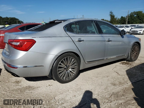 2016 Kia Cadenza Premium with VIN KNALN4D75G5220922, listed as a Copart auction lot 75890434 with 97,541 mi miles and Salvage Title. Bid and sale history available at carsss.com. Image 3.