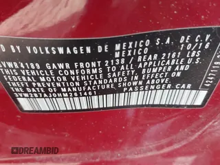 2017 Volkswagen Jetta S с VIN 3VW2B7AJ0HM261461, выставлен на аукционе IAAI как лот 41481516 с пробегом 68 853 миль миль и . История ставок и продаж доступна на DreamBid. Изображение 9.