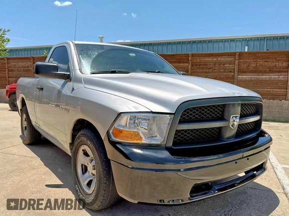 2012 Ram 1500 Express with VIN 3C6JD6AT9CG280092, listed as a Copart auction lot 63375375 with 222,501 mi miles and Clean title. Bid and sale history available at DreamBid. Image 1.