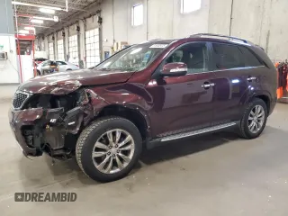 2012 Kia Sorento SX with VIN 5XYKW4A22CG297804, listed as a Copart auction lot 51800975 with 91,787 mi miles and Salvage Title. Bid and sale history available at carsss.com. Image 1.