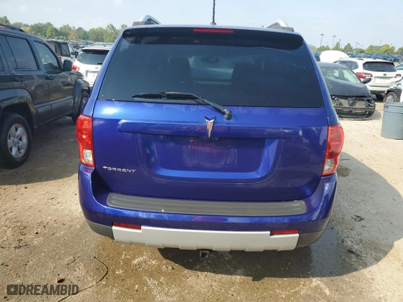 2007 Pontiac Torrent with VIN 2CKDL63F676002440, listed as a Copart auction lot 67177573 with 177,054 mi miles and Salvage Title. Bid and sale history available at carsss.com. Image 6.