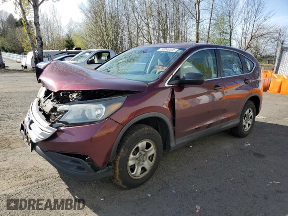 2013 Honda CR-V LX with VIN 5J6RM4H38DL032078, listed as a Copart auction lot 52048005 with 182,421 mi miles and Salvage Title. Bid and sale history available at DreamBid. Image 1.