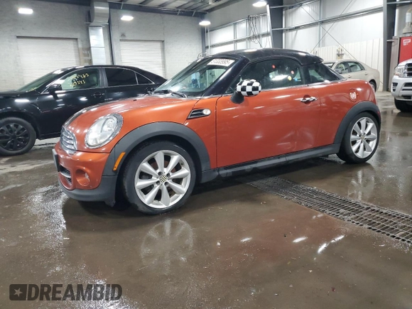2012 MINI Cooper Coupe with VIN WMWSX1C53CT163839, listed as a Copart auction lot 51333995 with 118,324 mi miles and Clean Title. Bid and sale history available at carsss.com. Image 1.
