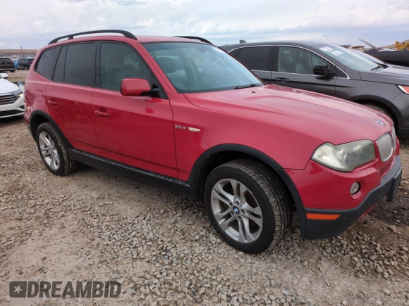 2008 BMW X3 3.0si with VIN WBXPC93408WJ19932, listed as a Copart auction lot 50939975 with 117,323 mi miles and Salvage Title. Bid and sale history available at carsss.com. Image 4.