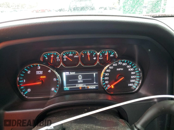 2016 Chevrolet Silverado 1500 LTZ with VIN 3GCUKSECXGG120081, listed as a Copart auction lot 47950215 with 113,301 mi miles and Salvage Title. Bid and sale history available at DreamBid. Image 9.