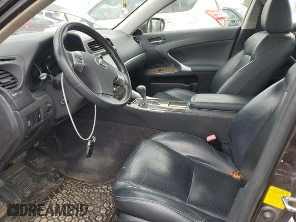 2012 Lexus IS 250 with VIN JTHCF5C21C5054645, listed as a Copart auction lot 51917645 with 286,075 mi miles and Salvage Title. Bid and sale history available at DreamBid. Image 7.