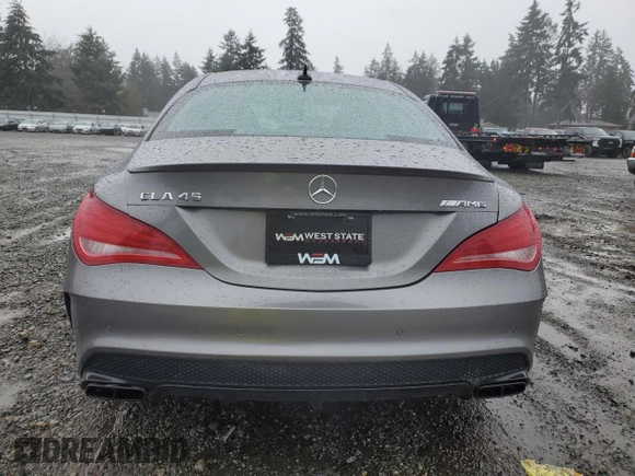 2015 Mercedes-Benz CLA 45 AMG with VIN WDDSJ5CB8FN184279, listed as a Copart auction lot 46933515 with 36,525 mi miles and Salvage Title. Bid and sale history available at DreamBid. Image 6.