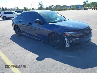 2025 Honda Civic Sport with VIN 2HGFE2F59SH530459, listed as a IAAI auction lot 41698287 with 19,987 mi miles and . Bid and sale history available at DreamBid. Image 1.