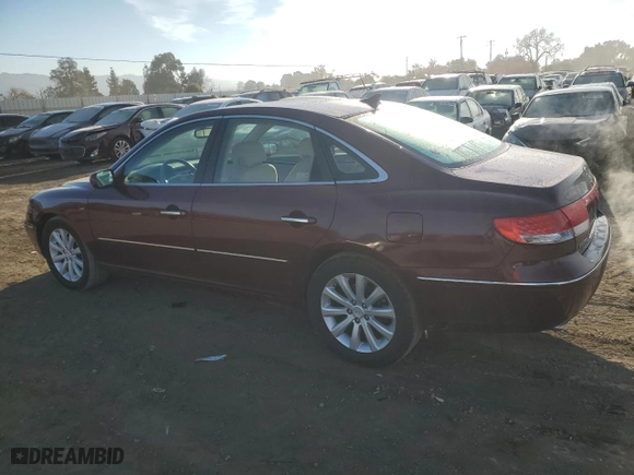 2009 Hyundai Azera GLS with VIN KMHFC46D29A349764, listed as a Copart auction lot 84111984 with 144,479 mi miles and Salvage Title. Bid and sale history available at carsss.com. Image 2.