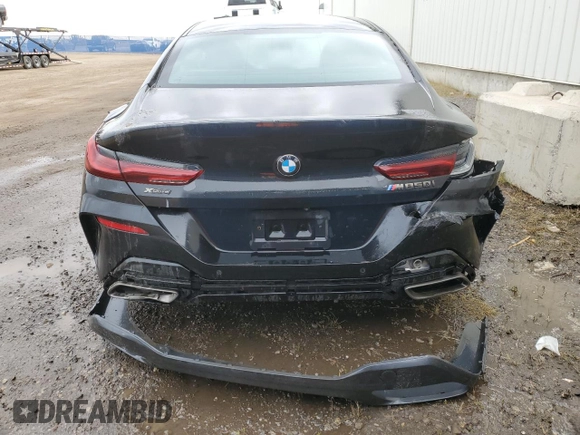 2020 BMW 8 Series M850i with VIN WBAGV8C09LCD82171, listed as a Copart auction lot 71857284 with Not Provided miles and Salvage Title. Bid and sale history available at carsss.com. Image 6.