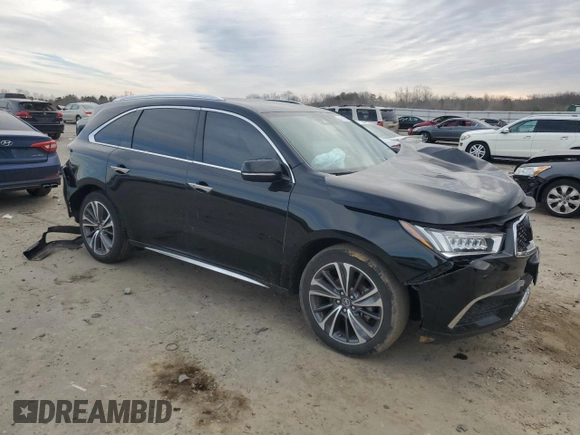 2019 Acura MDX Technology with VIN 5J8YD4H71KL032653, listed as a Copart auction lot 45511055 with Not provided miles and Salvage title. Bid and sale history available at DreamBid. Image 4.