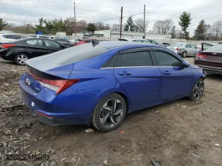 2023 Hyundai Elantra Hybrid Limited with VIN KMHLN4AJ1PU048120, listed as a Copart auction lot 49696575 with 35,294 mi miles and Salvage Title. Bid and sale history available at carsss.com. Image 3.
