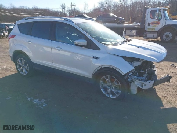 2014 Ford Escape Titanium with VIN 1FMCU9JX5EUA73183, listed as a IAAI auction lot 41269772 with 116,535 mi miles. Bid and sale history available at carsss.com. Image 1.