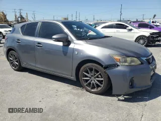 2012 Lexus CT 200h with VIN JTHKD5BH8C2116437, listed as a Copart auction lot 57914565 with 110,327 mi miles and Salvage title. Bid and sale history available at DreamBid. Image 4.