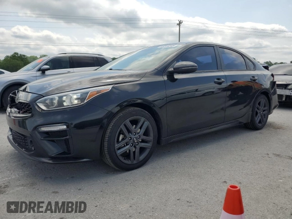 2021 Kia Forte GT-Line with VIN 3KPF34AD0ME286083, listed as a Copart auction lot 55044545 with 211,882 mi miles and Salvage title. Bid and sale history available at DreamBid. Image 1.
