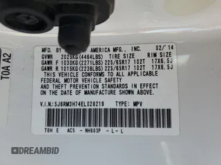 2014 Honda CR-V EX-L with VIN 5J6RM3H74EL028219, listed as a Copart auction lot 54142635 with 143,421 mi miles and Salvage Title. Bid and sale history available at carsss.com. Image 14.