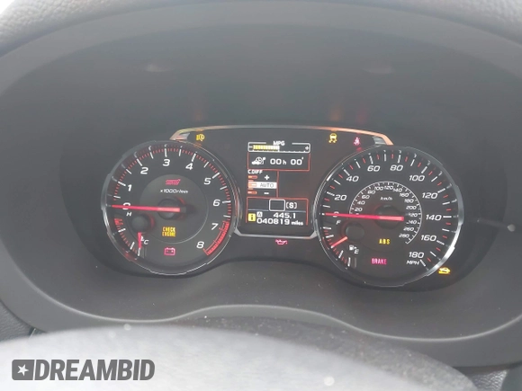 2019 Subaru WRX STI with VIN JF1VA2S60K9824326, listed as a IAAI auction lot 42017106 with 40,819 mi miles and . Bid and sale history available at DreamBid. Image 7.