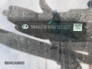 2022 Lexus ES 350 with VIN 58ADZ1B16NU125527, listed as a Copart auction lot 65559035 with 57,306 mi miles and Salvage title. Bid and sale history available at DreamBid. Image 13.