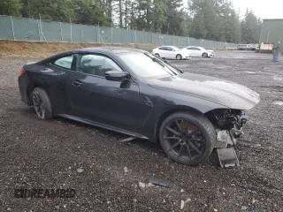 2024 BMW M4 Competition xDrive with VIN WBS43AZ01RCP38461, listed as a Copart auction lot 86757534 with 0 mi miles and Salvage Title. Bid and sale history available at carsss.com. Image 4.