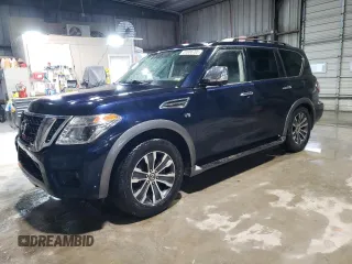 2018 Nissan Armada SL z VIN JN8AY2NC7JX502450, wystawiony jako Copart lot #51936765 z przebiegiem 118 024 mil mil oraz Szkoda całkowita • Salvage title. Historia ofert i sprzedaży dostępna na DreamBid. Obrazek 1.
