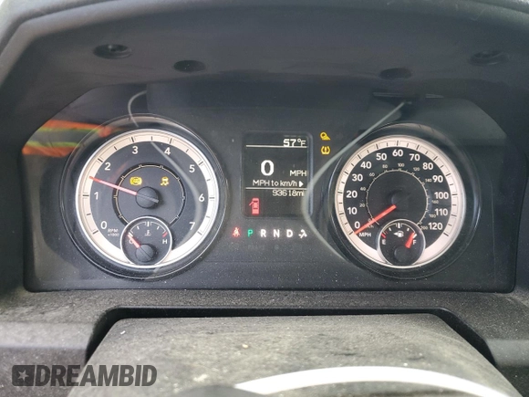 2018 Ram 1500 Tradesman with VIN 3C6JR6AGXJG194727, listed as a Copart auction lot 47759205 with 93,618 mi miles and Salvage title. Bid and sale history available at DreamBid. Image 9.