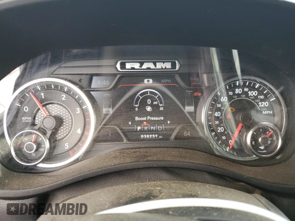 2022 Ram 3500 Big Horn with VIN 3C63RRHL8NG134559, listed as a Copart auction lot 74063854 with 38,251 mi miles and Salvage Title. Bid and sale history available at carsss.com. Image 9.
