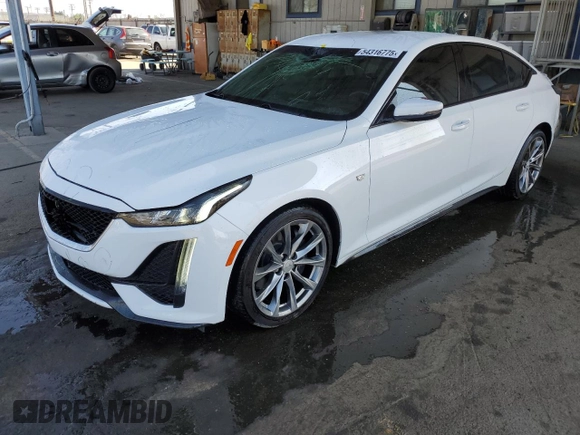 2020 Cadillac CT5 Sport with VIN 1G6DP5RK9L0128940, listed as a Copart auction lot 54316775 with 51,011 mi miles and Salvage title. Bid and sale history available at DreamBid. Image 1.