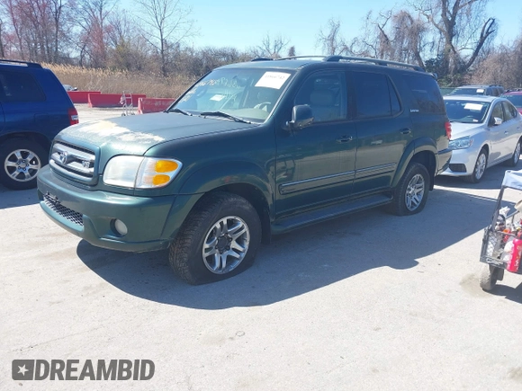 2003 Toyota Sequoia Limited with VIN 5TDBT48A23S173489, listed as a IAAI auction lot 41866742 with 185,706 mi miles and . Bid and sale history available at DreamBid. Image 2.