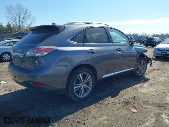 2015 Lexus RX 350 with VIN 2T2ZK1BA2FC180766, listed as a IAAI auction lot 41711358 with 63,820 mi miles. Bid and sale history available at carsss.com. Image 4.