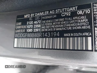 2011 Mercedes-Benz C 300 Sport z VIN WDDGF8BB8BR143194, wystawiony jako IAAI lot #40863424 z przebiegiem 223 872 mil mil oraz . Historia ofert i sprzedaży dostępna na DreamBid. Obrazek 9.