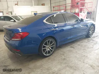 2021 Genesis G70 2.0T with VIN KMTG44LA4MU073743, listed as a IAAI auction lot 41665971 with 43,061 mi miles. Bid and sale history available at carsss.com. Image 4.