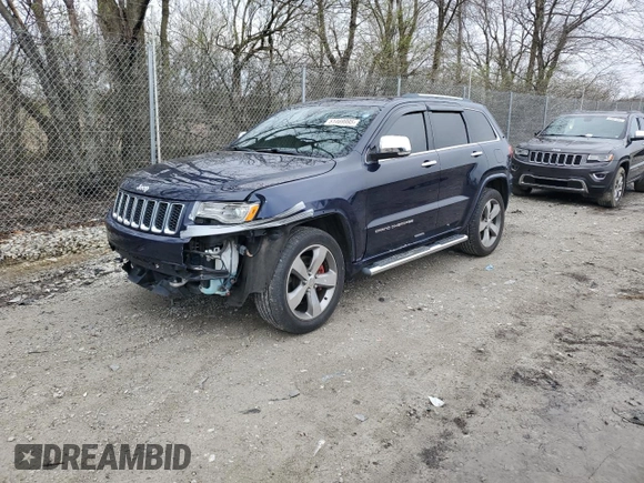 2014 Jeep Grand Cherokee Overland with VIN 1C4RJFCT2EC146306, listed as a Copart auction lot 51469995 with 150,849 mi miles and Salvage Title. Bid and sale history available at DreamBid. Image 1.