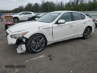 2014 Infiniti Q50 Premium with VIN JN1BV7AR7EM688906, listed as a Copart auction lot 62562885 with 95,548 mi miles and Salvage title. Bid and sale history available at DreamBid. Image 1.