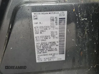 2014 Nissan Pathfinder SL with VIN 5N1AR2MN4EC683852, listed as a Copart auction lot 56719125 with 129,897 mi miles and Salvage title. Bid and sale history available at DreamBid. Image 13.