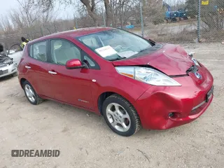 2012 Nissan LEAF SL with VIN JN1AZ0CP8CT020876, listed as a IAAI auction lot 38734212 with 42,787 mi miles. Bid and sale history available at carsss.com. Image 1.